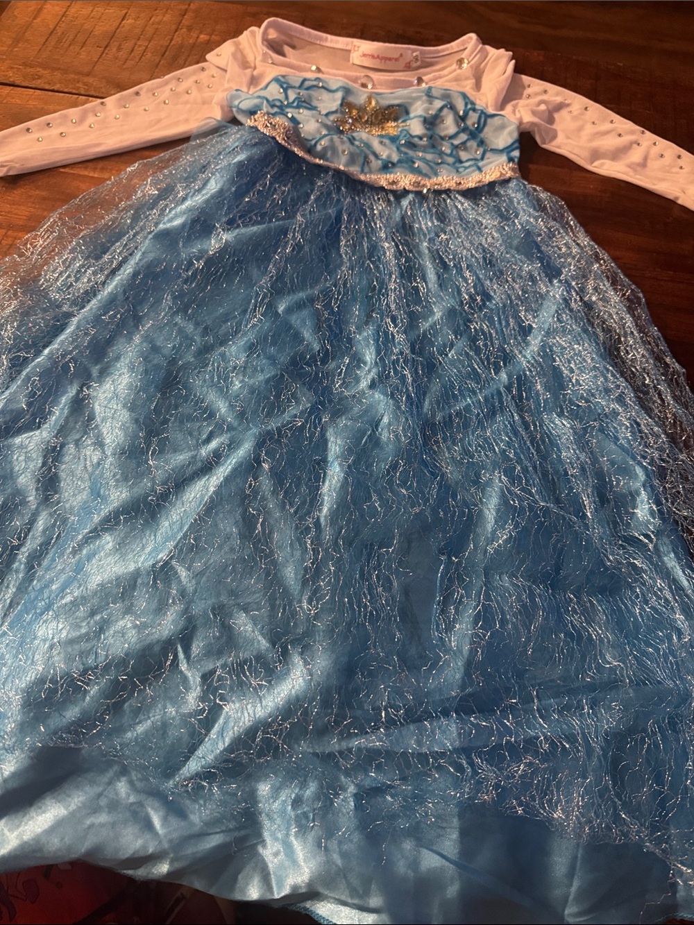 jumping beans Blue and White Sparkle Tulle Dress